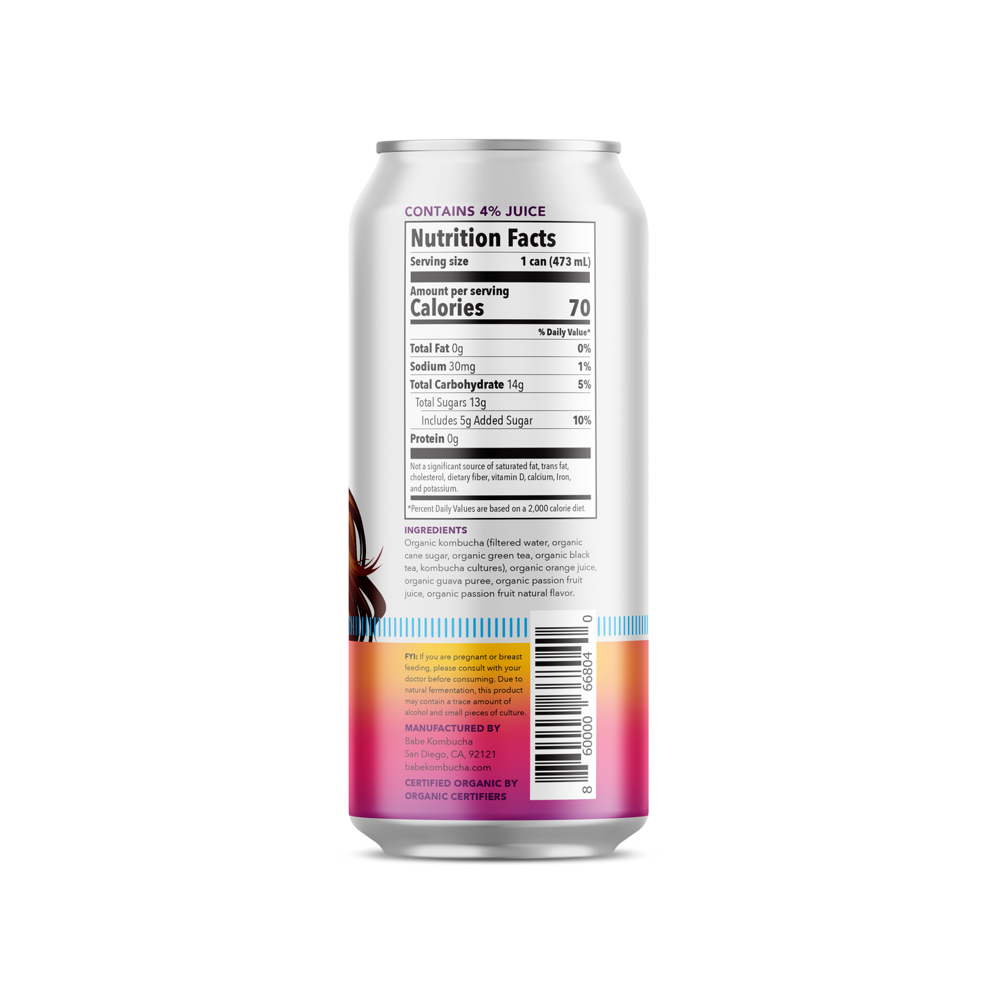 Hawaiian POG Kombucha - (Passion Fruit, Guava) - 12 Pack