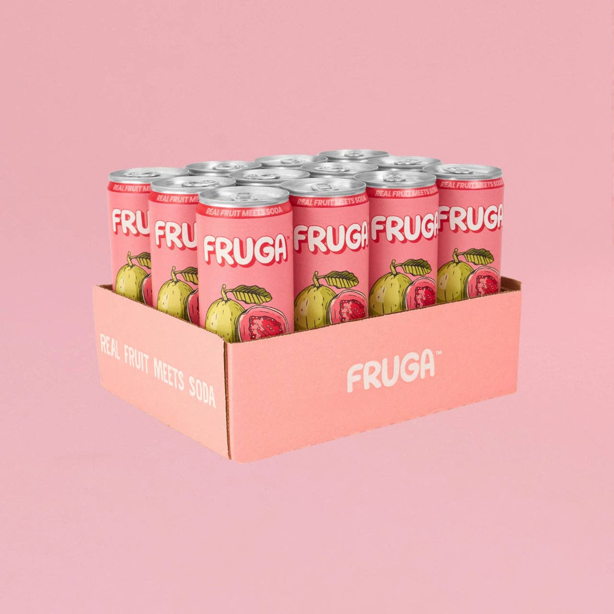 FRUGA Beverage Company - PINK GUAVA: 12 pack