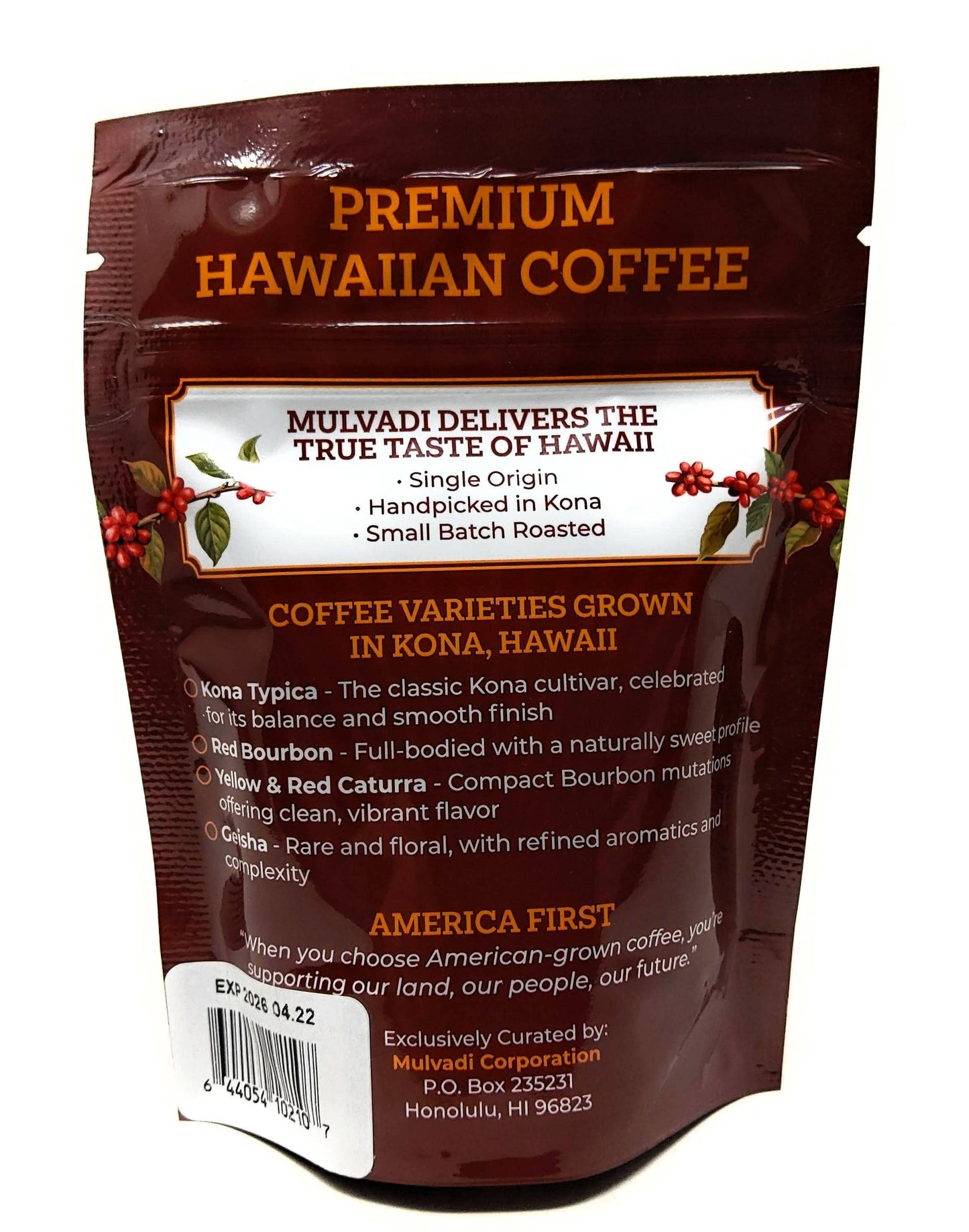 100% Kona Coffee Medium Roast 2 oz Single Origin Hawaii (IN STORE ONLY)