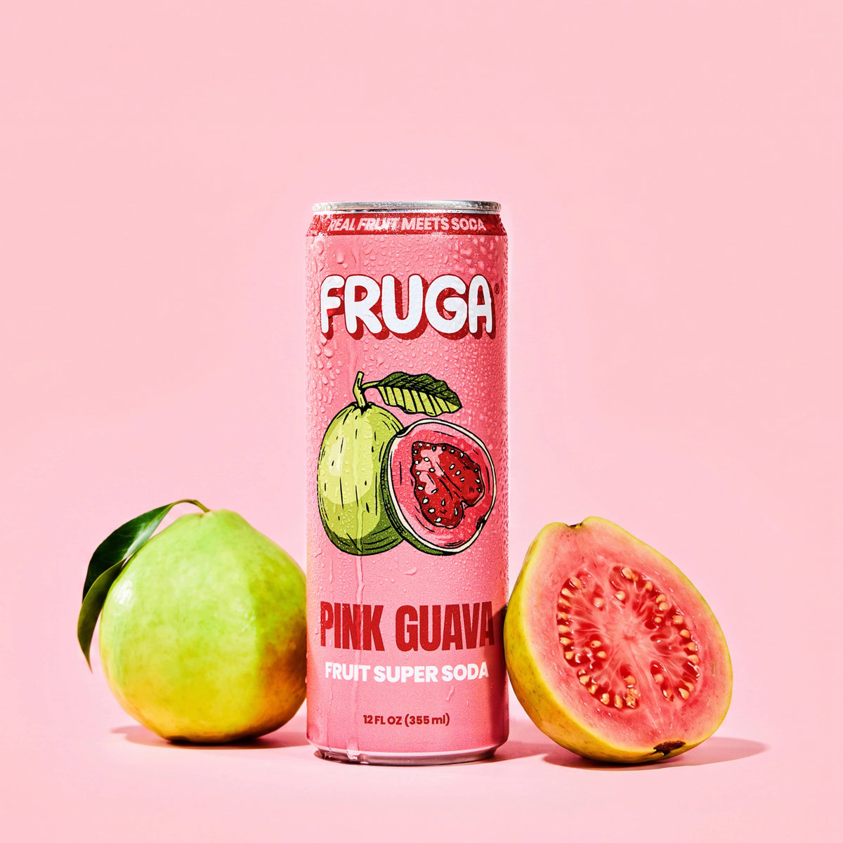 FRUGA Beverage Company - PINK GUAVA: 12 pack