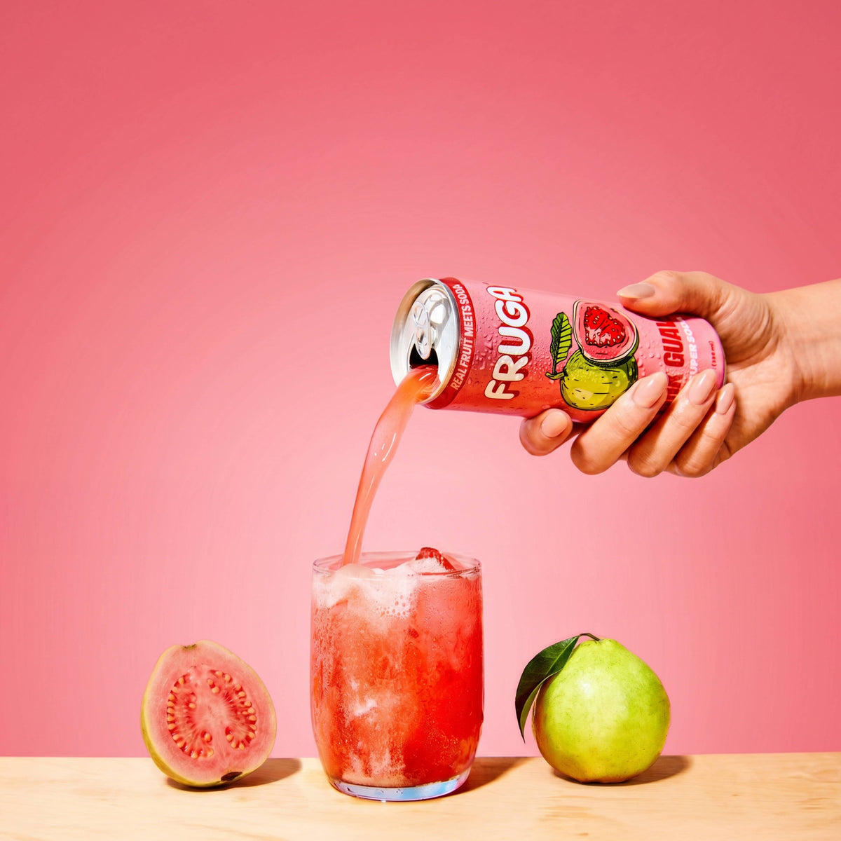 FRUGA Beverage Company - PINK GUAVA: 12 pack