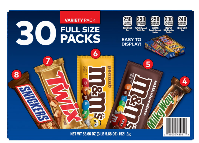 Mars Chocolate Candy Bars, Full Size (IN STORE ONLY)